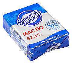 Масло сливочное БЗМЖ фас 180гр Минская марка 82,5% 1/20
