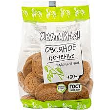 Печенье ОВСЯНОЕ 400гр Хватай-ка 1/16