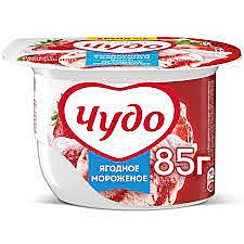 Десерт ЧУДО 85гр Ягодное мороженое БЗМЖ 1/12