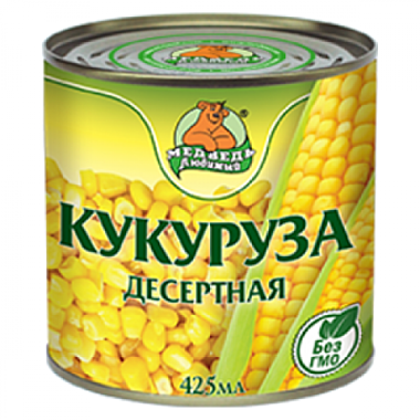 Кукуруза Медведь Любимый  425мл 1/24    