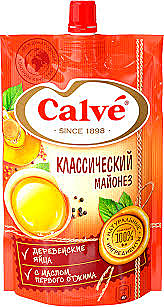 Майонез КАЛЬВЕ Классический 400гр д/п 1/24   
