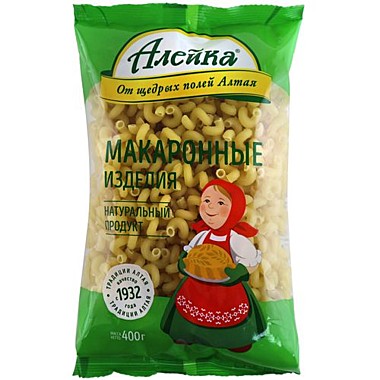 Мак.изд. АЛЕЙКА 400гр рожки витые 1/20