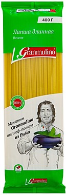 Мак.изд. ГРАНМУЛИНО  400гр Лапша длинная 1/28