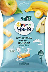 Палочки кук. ФРУТО НЯНЯ 20гр. Яблоко/банан 1/9