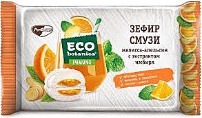 Зефир фас. ECO BOTANICA Смузи мелисса/апельсин с экст. имбиря 280гр 1/8