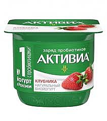 Биойогурт АКТИБИО 130г 2,9% клубника 1/12