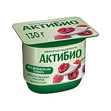 Биойогурт АКТИБИО 130г 2,9% вишня/ябл./малина 1/12