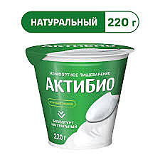 Биойогурт АКТИБИО 220г 3,5% натур 1/6