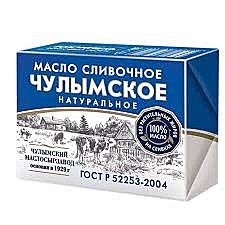 Масло сливочное БЗМЖ фас 170гр ЧУЛЫМСКОЕ 65% 1/24