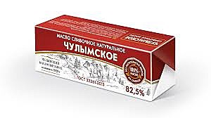 Масло сливочное БЗМЖ фас 500гр ЧУЛЫМСКОЕ 82.5% Традиц.фольга 1/16 