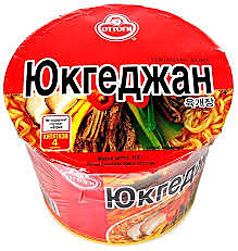 Лапша Оттоги Юкгеджан со вкус. говядины чашка 110гр 1/12