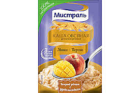Каша МИСТРАЛЬ 40гр Овсяная Манго/персик 1/25 