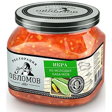 Икра кабачковая Ресторация Обломов 420гр 1/6 