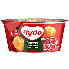 Йогурт ЧУДО 130г Вишня/черешня 2% 1/8