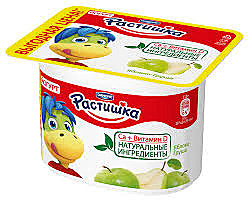 Йогурт РАСТИШКА 110г Яблоко-Груша БЗМЖ 1/12 