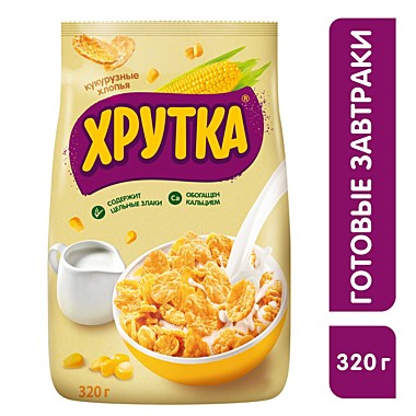 Завтрак ХРУТКА хлопья 320г м/у 1/12   
