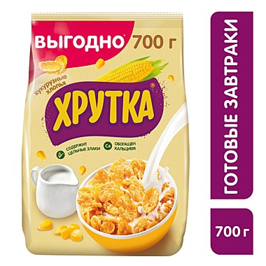 Завтрак ХРУТКА хлопья 700г м/у 1/6  