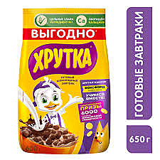 Завтрак ХРУТКА шок. шарики 650г м/у 1/6