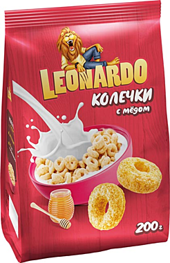 Завтрак ЛЕОНАРДО колечки медовые 200гр 1/8