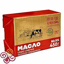 Масло слив. Традиционное Из-за гор Алтая 450гр сл./соленое БЗМЖ 82,5% 1/8