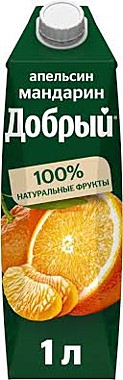 Сок ДОБРЫЙ 1,0л Апельсин/мандарин 1/12