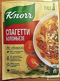 КНОРР Паста Болоньезе в  слив. соусе с кур. и грибами 49гр 1/15