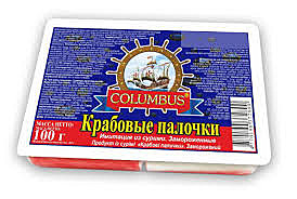 Крабовые палочки COLUMBUS 0,100г 1/56