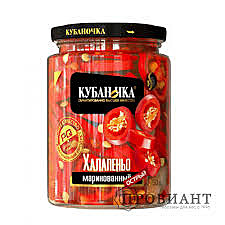 Перец марин. Халапеньо КУБАНОЧКА красн. 250гр. ст/б. 1/12