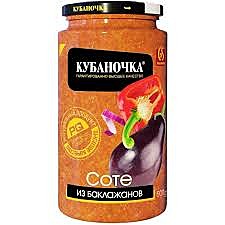 Закуска овощная КУБАНОЧКА 500гр Соте из баклажанов 1/12 ст/б