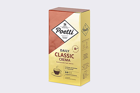 Кофе DAILA Poetti Classic crema 250гр  молот. 1/1