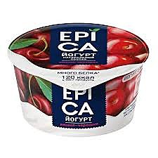 Йогурт ЭПИКА 130гр. 4,8% Вишня/черешня БЗМЖ 1/12 