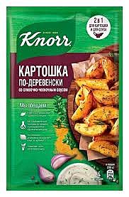 КНОРР Смесь Картошка по-деревенски со сливочно-чесночным соусом 28гр 1/27  