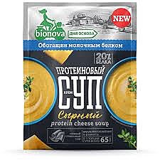 Суп BIONOVA 20гр протеиновый сырный 1/14