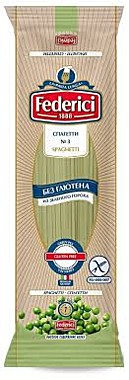 Мак.изд. FEDERICI  250гр. спагетти №3 из зеленого гороха б/глютена 1/24