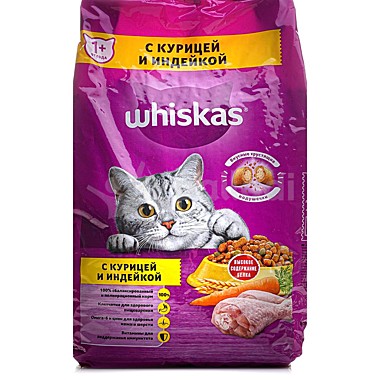ВИСКАС 1,9 кг под/паштет курица/индейка 1/4   