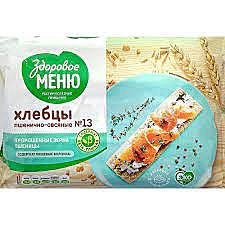 Хлебцы ЗДОРОВОЕ МЕНЮ 90гр пшенично-овсяные 1/20 