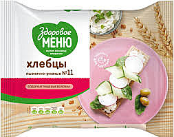 Хлебцы ЗДОРОВОЕ МЕНЮ 90гр пшенично-ржаные 1/20  