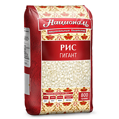 Рис НАЦИОНАЛЬ 800гр Гигант  1/12 