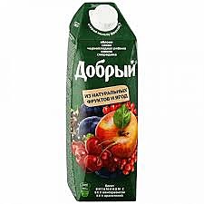 Сок ДОБРЫЙ 0,95л вит фруктовые ягоды 1/8