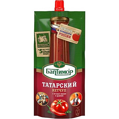 Кетчуп БАЛТИМОР 260г Татарский д/пак 1/28  