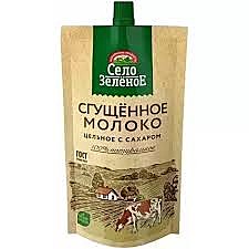 Молоко сгущеное цельное с сахаром СЕЛО ЗЕЛЕНОЕ 270гр 
