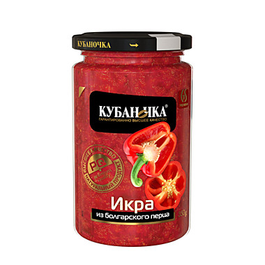 Икра из болгарского перца КУБАНОЧКА 350гр 1/12 ст/б