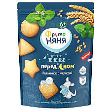 Печенье фас. ФРУТОНЯНЯ  Пшеничное с мелиссой 120гр 1/6     