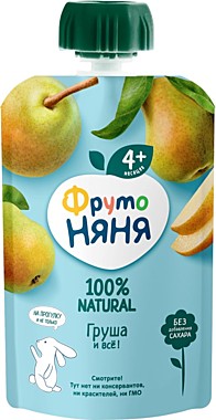 Пюре ФРУТОНЯНЯ 90г Груша м/у 1/12   
