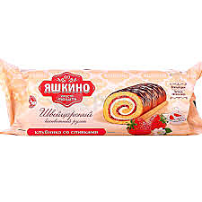 Рулет ЯШКИНО Клубника сливки 200гр 1/14 