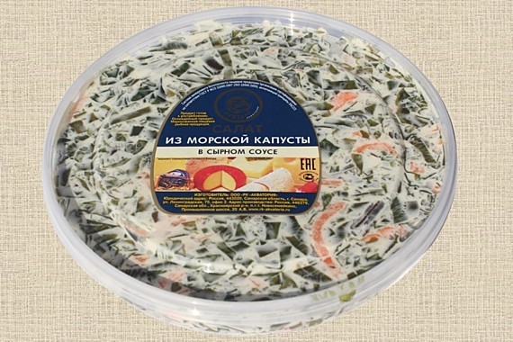 Салат АКВА М/капуста в сырном соусе 180 гр 1/20