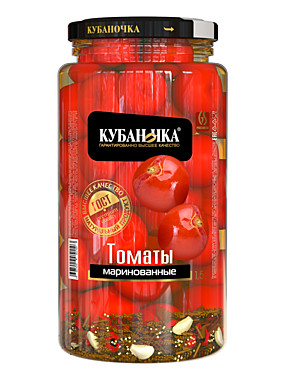 Томаты КУБАНОЧКА 1500гр маринованные 1/6 ст/б