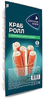 РМ Крабовые палочки  краб-ролл с творожн.сыром/зеленью 180гр 1/6