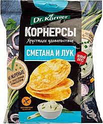 Чипсы КОРНЕРСЫ Сметана/лук (158490) 50 гр. 1/14