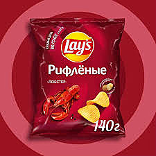 Чипсы ЛЕЙЗ 140г Лобстер рифл. 1/19